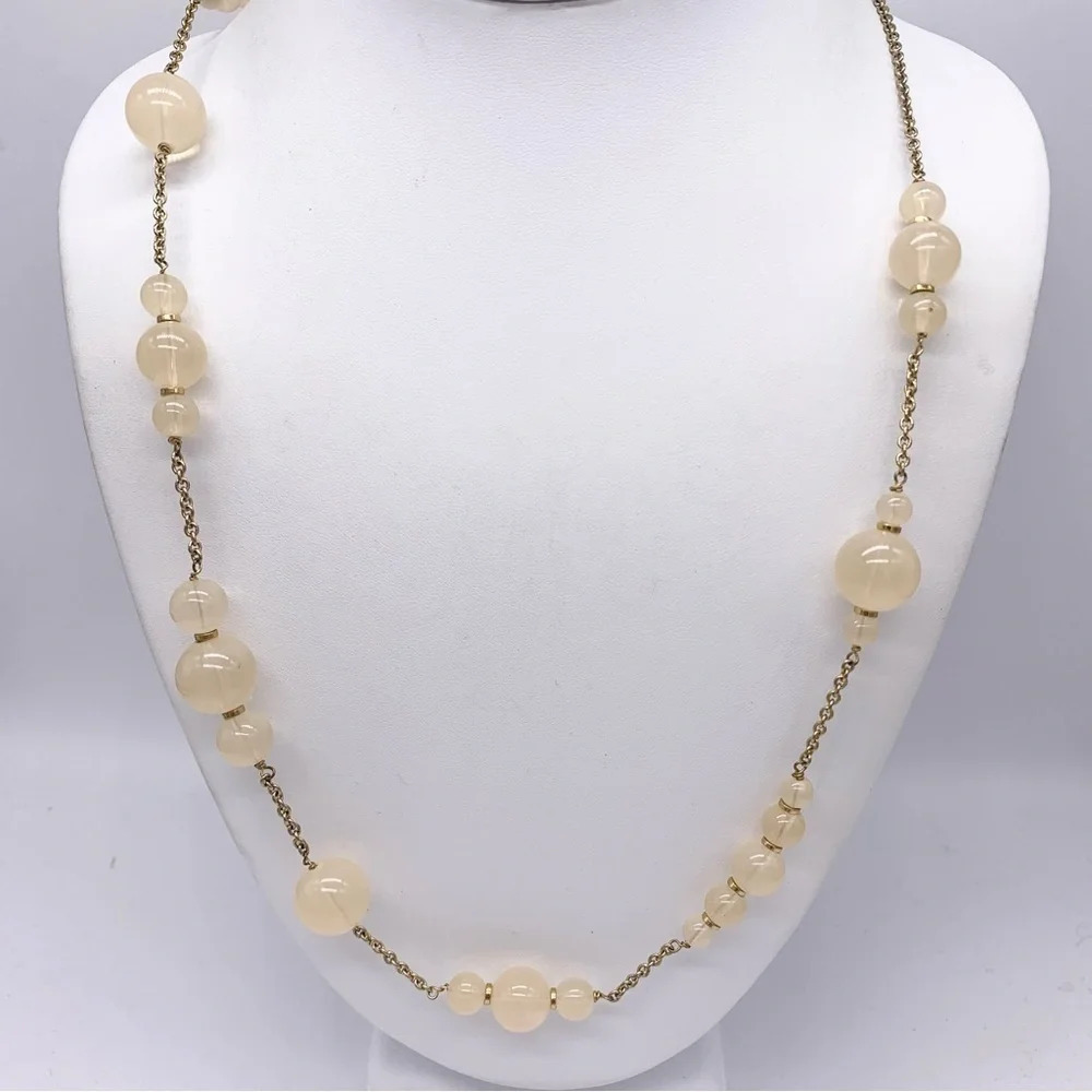 J. Crew Light Peach Beaded Necklace